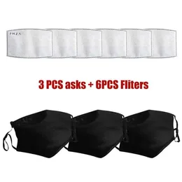 Havlu 3pcs bisiklet facerover 6pcs filtre unisex toz açık havada spor ağız kaplı havlu hızlı kuru saç şapkası nanometre