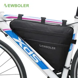 BOLER Large Bicycle Triangle Bag Bike Frame Front Tube Waterproof Cycling Pannier Ebike Tool Accessories XL 220113