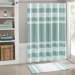 Shower Curtains Squares Plain Curtain Modern Waterproof Fabric Washable White Green Cortinas Ducha Bathroom Decor BW50YL
