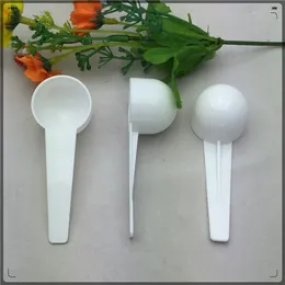 1000pcs 10ml 5g Plastmätning Sked Vit Scoop Kaffe Tea Mjölkpulver Mät DIY Spoons Köksredskap