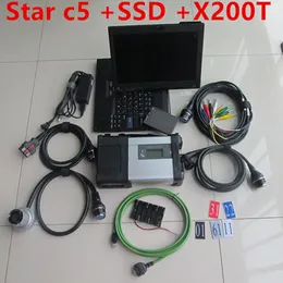 mb star for benz diagnosis scan tool sd connect c5 with laptop x200t touch screen super ssd ready to use