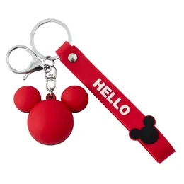 Mouse Design Key Chain Rings Holder Fashion Cute Animal Keychains Gifts Cartoon Handbag Pendant Women Bag Charms Jewelry Trinkets Mens Car Keyrings Accessories