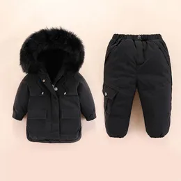 Winter Warm Children Clothing Sets Baby Overcoat Girl Clothes Snowsuit Kids Ski Suit Set Boys Duck Down Jacket Coat + Pants
