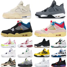 Partihandel Jumpman 4s Desert Moss Basketskor för män Kvinnor 4 Universitet Blå # 50 Taupe Haze Bled Sail Court Purple Mens Trainers Sport Sneakers