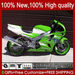 Carroçaria para Kawasaki Green Glossy Ninja ZX-6R ZX600C ZX 6R 636 600CC 600 CC 94-97 Corpo 50HC.108 ZX-636 ZX600 ZX 6 R ZX636 1994 1995 1996 1997 ZX6R 94 95 96 97 Kit de justo