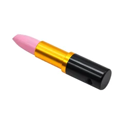 80 mm 흡연 핸드 파이프 매직 립스틱 파이프 미니 휴대용 믹스 컬러 연기 금속 그라인더 도매