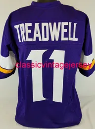 Мужские женщины молодежь Laquon Treadwell Custom Sewn Purple Football Jersey XS-5XL 6xl