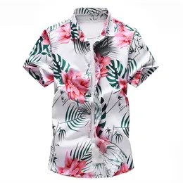 17 färg sommar strand hawaiian män kortärmad tröjor blommig tryckt skjorta semesterfest camisa hawaiana varumärke 6xl 7xl 210721