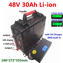 48V 30ah 20ah lithium ion battery pack bms 13s li ion battery for 2000w 1500w motorcycles scooter motor e-bike +5A charger