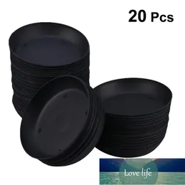 Shelf Liners 20 Pcs Plastic Flowerpot Drip Tray Plant Pot SaucerChassis for Fleshiness Planter Garden Balcony (Black)