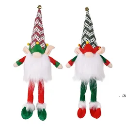 Boże Narodzenie Światła Gnome Z Bell Pluszowy Tomte Ornament Santa Skandynawska Figurka Xmas Dalek Dekoracji Dom Party Prezenty LLB12034