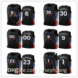 新しいスタイルのバスケットボールジャージー男性RJ 9バレット6 Payton Kevin Knox II 2021 Swingman City Black Edition S-XXXL