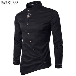 Embroidery Shirt Men 2017 Brand New Long Sleeve Mens Dress Shirts Casual Slim Fit Button Down Chemise Homme Camisetas Hombre G0105