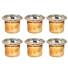 Candles 6pcs Glass Creative Candle Cup Holder Simple Style Container