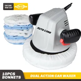 220V 9" Dual Action Car Polisher Buffer Hand Waxer Electric Orbital Polishing Machine