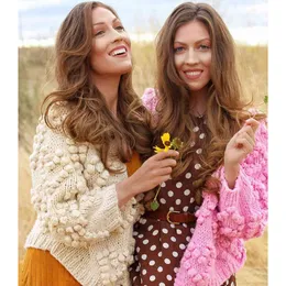 Wholesale Cheap Hand Knit Cardigan Sweaters Women Buy in Bulk on