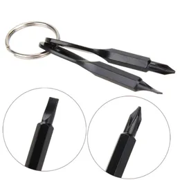 Przenośna stal nierdzewna Mini Keychain Pocket Tool Sleisted i Torx Wkrętak Ustaw EDC Outdoor Wielofunkcyjny Klawiaturowy Pierścień