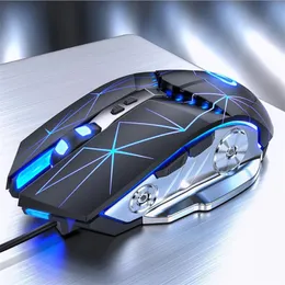 デスクトップのための光ゲーミングマウス人間工学のデザインの呼吸ライト有線機械式マウス