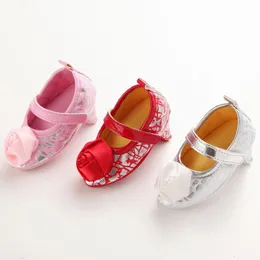 First Walkers 10.5-11.5cm Pink Crib Girls High Heels Pography Baby Girl Shoes Flower Kids Born Sneakers Leather Pointed Infant Slippers