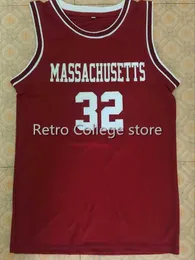 Mens 32 Julius Erving Massachusetts College Basketball Jersey Custom any Number and name Jerseys stitched embroidery