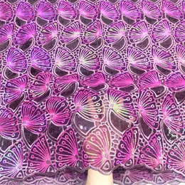 Sequins spets tyg Senaste Afrikanska 2021 Högkvalitativa afrikanska Swiss Voile Dubai Franska Net Laces Fabrics för aftonklänning