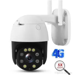 كاميرا PTZ اللاسلكية IP 1080P HD 5X تقريب رقمي بصري AI اكتشف الإنسان كاميرا Wifi خارجية H.265 P2P صوت 5MP كاميرا مراقبة CCTV لأمن المنزل