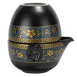 Ceramiczny zestaw herbaty 1 garnki 3 filiżanki Przenośne teapot herbaty z filtra