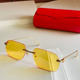 Óculos de sol sem moldura Pequeno tipo de armação moda mens mulheres óculos design ultraleve super leve estilo empresarial multi cor com caixa original moda