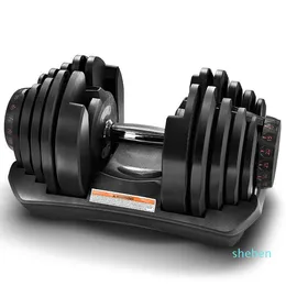 Home dumbbell equipment high quality and cost-effective 24kg weight adjustable men's fitness with stand dumbbells