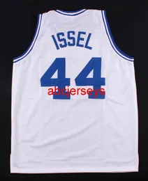 Дэн Иссел #44 Кентукки Буле Белый баскетбол Джерси сшил на заказ любое число названии майки NCAA XS-6XL