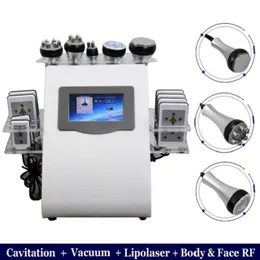 US plug 2020 Hot Product 6 in 1 Vacuum Laser Radio Frequency RF 40K Cavi Lipo Slimming Ultrasonic Liposuction Cavitation Machine For Spa