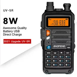 BaoFeng -5R Walkie Talkie 5R Versione di aggiornamento CB Radio ricetrasmettitore hf 8W 10km Dual Band UHF VHF Walkie-Talkie 82 UV 9R