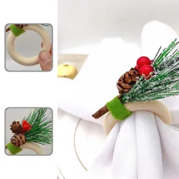 Napkin Rings Exquisite 4Pcs Fashion Natural Unique Serviette Buckle Durable Ring Set Delicate For Home