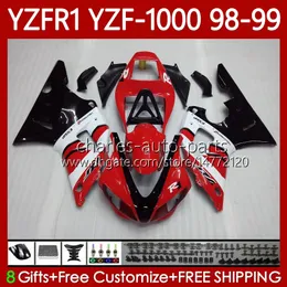 ヤマハYZF R1 1000 CC YZF-R1 YZF-1000 98-01ボディワーク82NO.26 YZF R1 YZFR1 98 99 00 01 1000cc YZF1000 1999 1999 2000 2000 2001 OEM Fairings Factory Red Blk