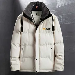 Fleece Kragen Herren Winter Warme Parkas 6XL 7XL 8XL Große Größe Verdicken Baumwolle Gepolsterte Puffer Jacke Thermische Parka Mäntel 211216