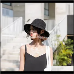 帽子、スカーフグローブファッションaespories wholy wholes wholes hatsコットンパターン女性男性夏パーティーストリートハットヒップホップキャップワイドブリムドロップ