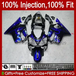 Honda CBR600F4I F4 I CBR600FS 01-03 Bodywork A6NO.2 CBR 600F4I 600 F4I FS CC 2001 2002 2003 CBR600 F4I 600CC 01 02 03注入型フェアリングブルーフレーム