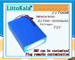 LIITOKALA 20S 72V 20AH 30AH 40AH 50AH baterie baterii Pakiet 21700 5000 mAh 84.2V Elektryczna bateria litowa z BMS