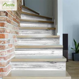 Funlife Stair Stickers Removable Wallpaper Decorative Peel & Stick Easy to Clean Kitchen Backsplash Wall sticker Wall Bathroom 210929