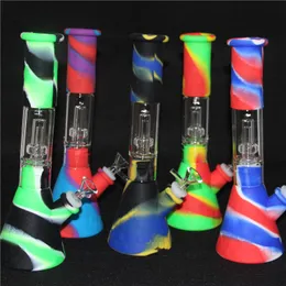 Bongo de água de silicone Removable Hookah Bongs com filtro de vidro Big Dab Rig Rig Catcher