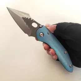 Versione personalizzata limitata Cartella per punti Borka Coltello pieghevole Rock Grind M390 Lama Manico in titanio Pratica attrezzatura da esterno Caccia EDC Strumenti da campeggio tattici