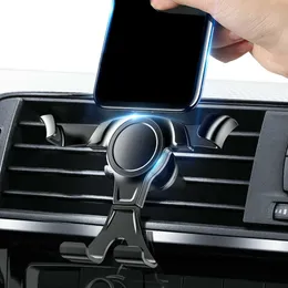 Telefonhållare Auto Lock Car Phone Holder Air Vent Clip Mount Stand Ingen magnetisk Gravity Mobiltelefonstöd i bil