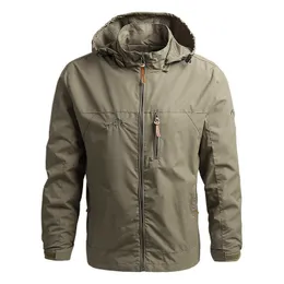 Men Waterproof Jackets Hooded Coats Male Outdoor Outwears Windbreaker Windproof Spring Autumn Jacket Fashion Clothing Coat 210924