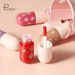 Pudaier Candy Capsule 4.5ml Lip Gloss för smink Professionell Vattentät Matt Läppstift Rörmokare Volymerar Glaze Kosmetiska