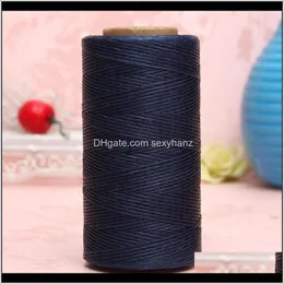 Yarn Clothing Fabric Apparel Drop Delivery 2021 Wituse 260 Meters Leather Sewing Waxed 18Colors 1Mm Cord For Handicraft Tool Hand Stitching T