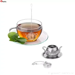 Stainless Steel Tea Infuser Teapot Tray Spice Tea Strainer Herbal Filter Teaware Accessories Kitchen Tools tea infuser qwe