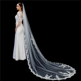 3 Meter Wedding Veil Long Veil 2021 New Arrival Cathedral Lace Veil Ivory Bridal Veils Veu De Noiva accesorios para boda X0726