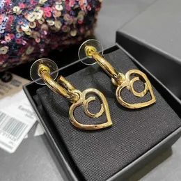 2022 Ciondolo speciale di alta qualità ciondola nuova goccia Orecchino a forma di cuore placcato oro 18 carati per regalo di gioielli da sposa da donna con timbro PS7192