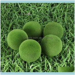 Decorative Flowers Wreaths Festive Party Supplies & Garden10Pcs Creative Moss Balls Decor Stylish Potted Plant Aessories Art Flower Arrangem