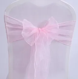 2021 Kolory - 50 sztuk 8 "(20 cm) W x 108" (275 cm) L Organza Krzesło Sashes Wedding Party Bankiet Decor + Free